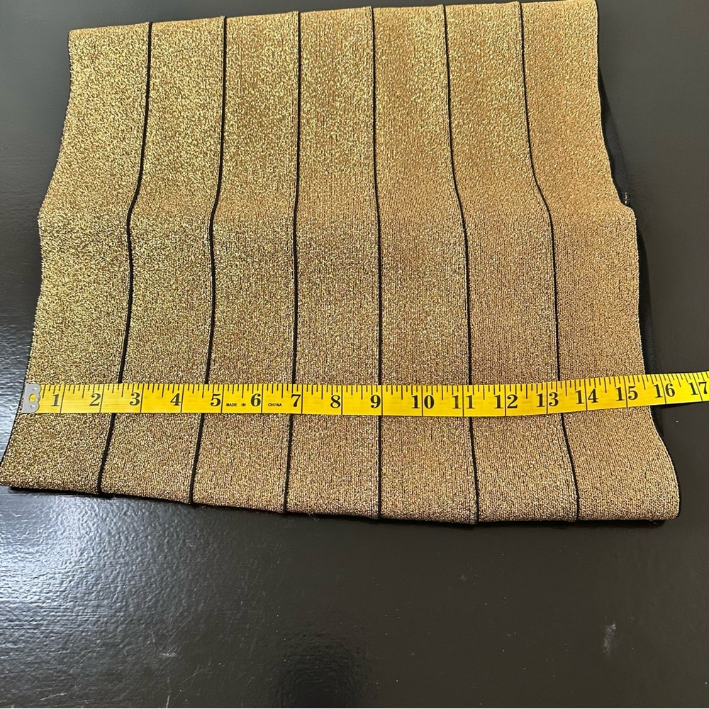 Pleasure Doing Business Gold and Black Pencil Skirt - Picture 8 of 8
